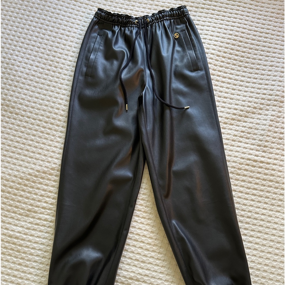Stella McCartney drawstring Alter Mat vegan leather Sweatpants